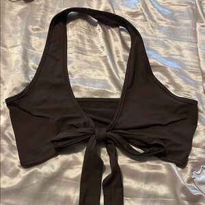 SHEIN Dark Brown Crop Top